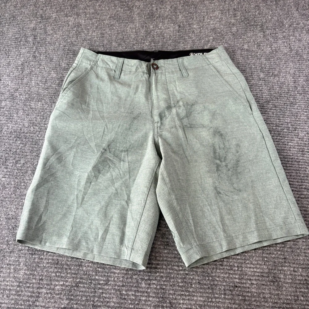 Volcom Surf & Turf Mens Hybrid Shorts Size 28 Heather Green 4 Way Stretch 4335